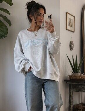 Brunette The Label Collegiate Crew Large